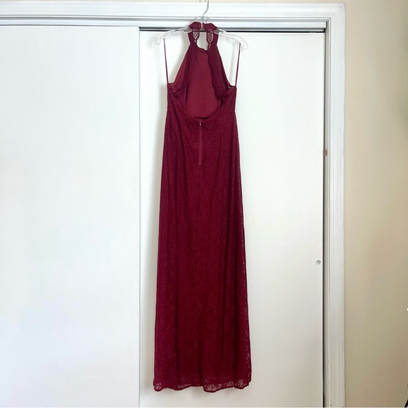 Maroon halter gown Size L - Picture 2 of 6